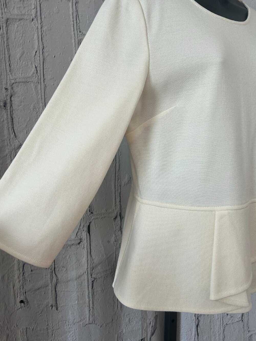 St. John | Peplum Top with Three Quarter Sleeves - Picture 8 of 16
